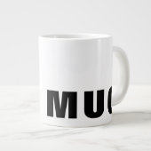 Gros Mug Personnalisable Texte Noir Typographie (Devant droit)