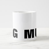 Gros Mug Personnalisable Texte Noir Typographie (Devant)