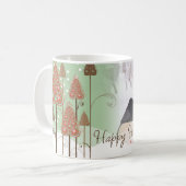Gros Noël De Neige Arbres De Fête Photo Mug (Devant gauche)
