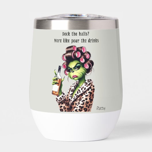 Gros Noël Grumpy Green Fur Femmes-Maman (Avant)