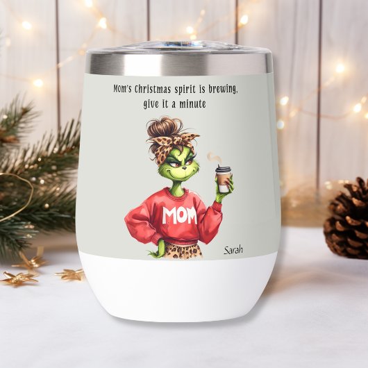 Gros Noël Grumpy Green Fur Femmes-Maman
