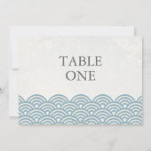 Gros Numéro de table japonais Seigha Stylisé Waves (Dos)