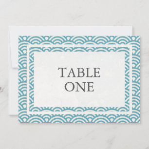Gros Numéro de table japonais Seigha Stylisé Waves