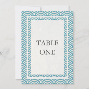 Gros Numéro de table japonais Seigha Stylisé Waves