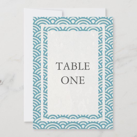 Gros Numéro de table japonais Seigha Stylisé Waves (Dos)