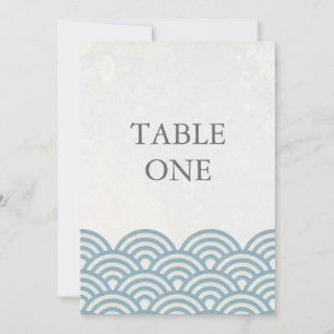 Gros Numéro de table japonais Seigha Stylisé Waves