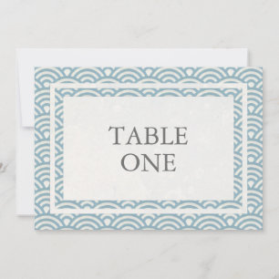 Gros Numéro de table japonais Seigha Stylisé Waves