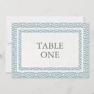 Gros Numéro de table japonais Seigha Stylisé Waves