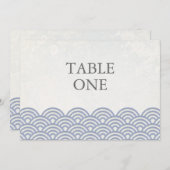 Gros Numéro de table japonais Seigha Stylisé Waves (Devant / Derrière)