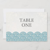 Gros Numéro de table japonais Seigha Stylisé Waves (Dos)