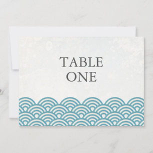 Gros Numéro de table japonais Seigha Stylisé Waves