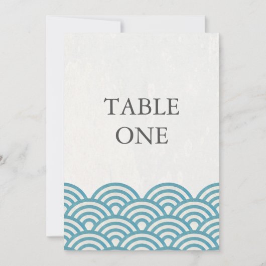 Gros Numéro de table japonais Seigha Stylisé Waves (Devant)