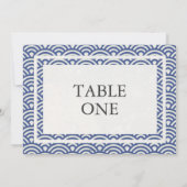 Gros Numéro de table japonais Seigha Stylisé Waves (Dos)