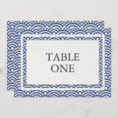 Gros Numéro de table japonais Seigha Stylisé Waves (Devant / Derrière)