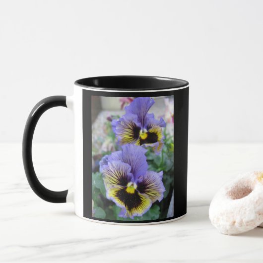 Gros panneaux violets Mug 11 oz (Avec donut)