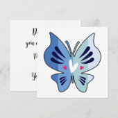 Gros Papillon Aux Herbes Et Modèle De Texte (Devant / Derrière)