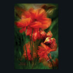 Gros Pépites Poster d'Art/Imprimer<br><div class="desc">Tall Poppies est de la série "Langue des Fleurs" de l'art floral original de Carol Cavalaris. Je regarde en émerveillement les grands pavots de l'été.</div>