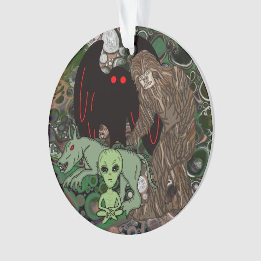 Gros Pied Cryptid, Alien, Chupacabra, Mothman (devant)