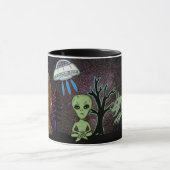 Gros Pied Cryptid, Chupacabra, Alien, Mug OVNI (Centre)