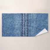 Gros plan arrière - plan denim bleu (macro) (Serviette de bain)