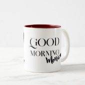 Gros plan de la Mug de bulldog avec ton nom (Devant droit)