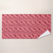 Gros plan du motif de la texture du pull. (Serviette de bain)