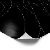 Gros plan du Web blanc avec affiche noire (Coin)