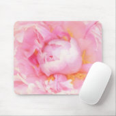 Gros plan d'un Tapis de Souris Pivoine Rose (Avec souris)