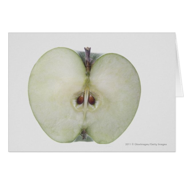 Gros plan d'une pomme d'orfèvre tranchée (Devant horizontal)