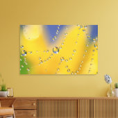 Gros plan d'une toile d'araignée avec des gouttes  (Insitu(Salon))