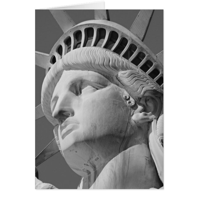 Gros plan noir et blanc Statue de la Liberté (Devant)