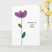 Gros plan peut être difficile carte d'encouragemen (Fleur jaune)