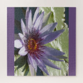 Gros plan Puzzle : Fleur de Lotus pourpre (Horizontal)