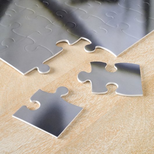 Gros plan Puzzle : Papillon noir et blanc (Côté)