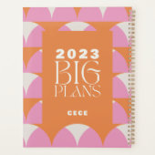 Gros plans géométriques roses modernes (Dos)