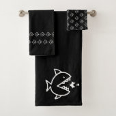 Gros poisson petit poisson noir blanc (En situation)