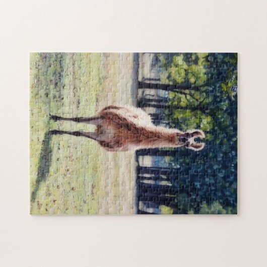 Gros Puzzle animal Llama Fuzzy (Horizontal)