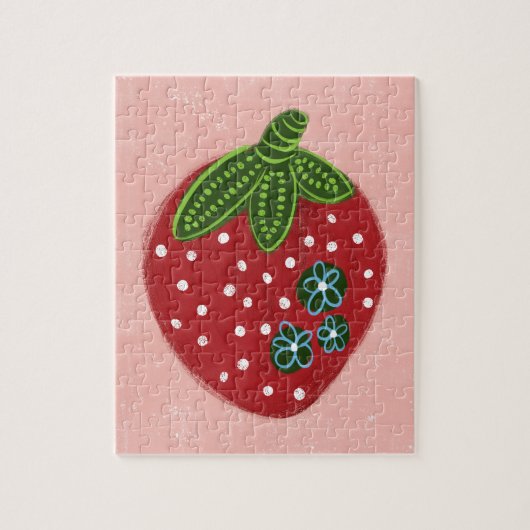 Gros Puzzle de fraise rouge (Vertical)