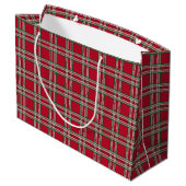Gros sac cadeau de Noël Bow Red Plaid (Dos Angle)