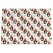 Gros sac cadeau de pingouins de Noël (Devant)