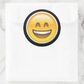 gros sourire heureux autocollants émoji (Sac)