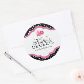 Gros Stickers Boulangerie Noir et Rose (Enveloppe)