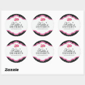 Gros Stickers Boulangerie Noir et Rose (Feuille)