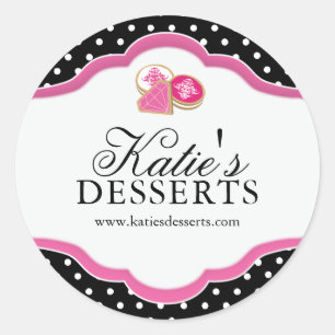 Gros Stickers Boulangerie Noir et Rose