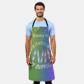 Gros tablier coloré (Porté)