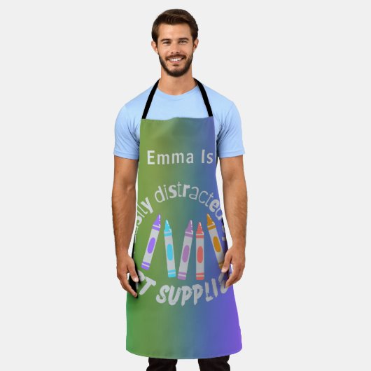 Gros tablier coloré (Porté)