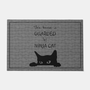 Gros tapis de porte de chat amusant
