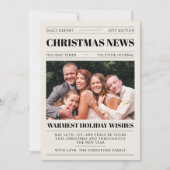 Gros titre de Noël Carte photo de journal (Devant)