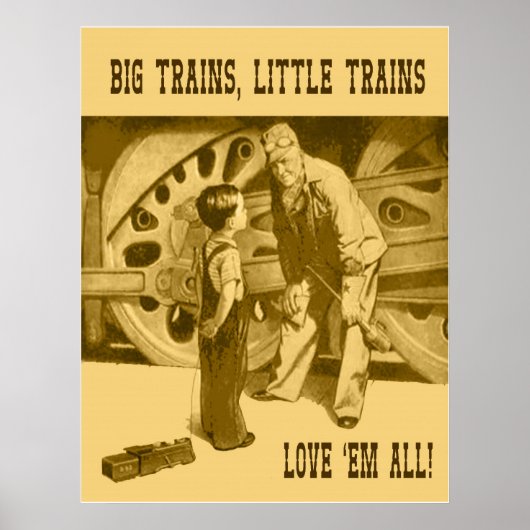 Gros Trains, Petits Trains Aimer 'Em All Poster (Devant)