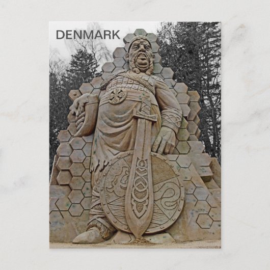 Gros Viking Danemark Carte Postale ! (Devant)